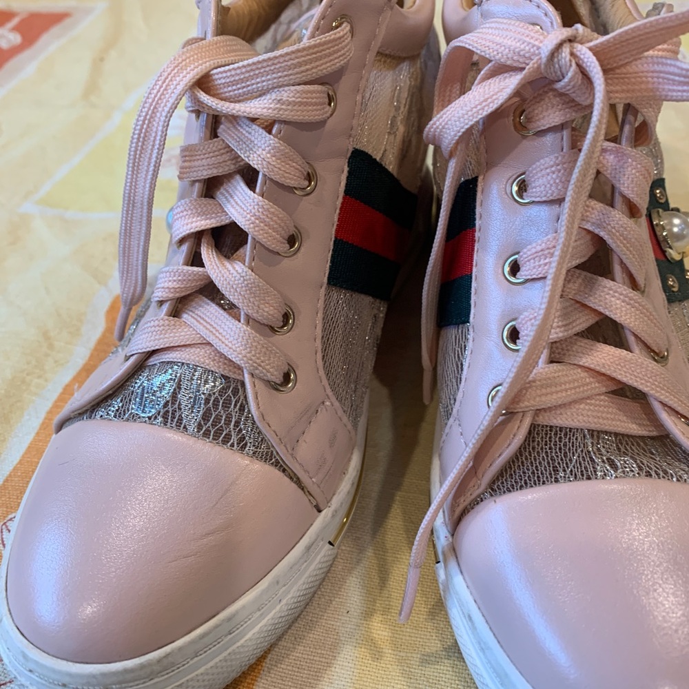 Gucci Laced Wedge Sneakers Size 37 - Picture 12 of 16